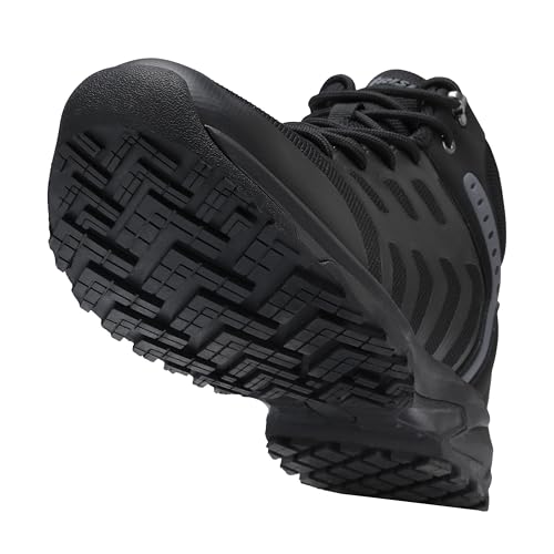 ARISIC Non Slip Work Boots for Men Comfortable Slip Resistant Work Shoes Waterproof Restaurant Chef Shoes Breathable Mesh Ankle Boot Food Service Walking Sneakers Black by ARISIC - Used condition - Image 6