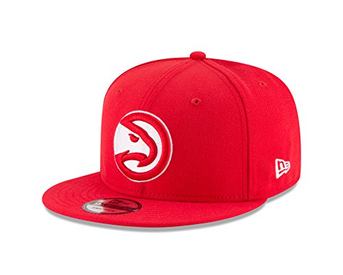 New Era NBA Atlanta Hawks Adult Men NBA 9Fifty Team Color Basic Snapback Cap,OSFA,Red