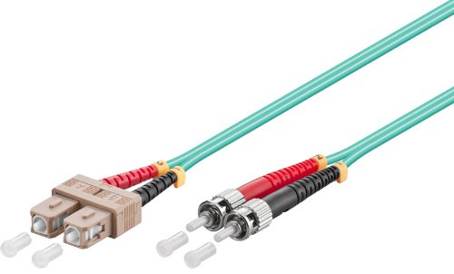 Preisvergleich Produktbild goobay OM3 Duplex Patchkabel SC / ST 3m Aqua
