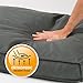 JAMAXX Premium Hundekissen - Orthopädisch Memory Schaumstoff-Flocken, Waschbar Abnehmbarer Bezug Wasserabweisend - Hundebett mit Canvas Stoffbezug PDB1007 (S) 65x50 grau