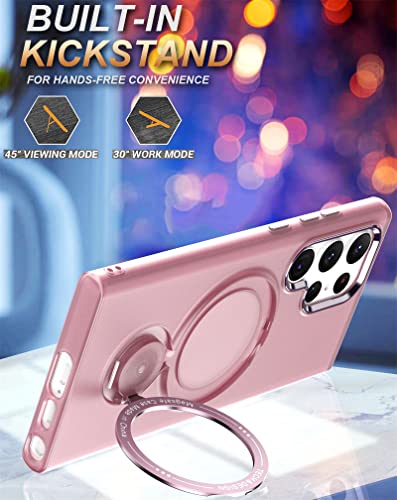 CCSmall Capa de telefone magnética para Samsung Galaxy S23 Ultra compatível com MagSafe, teste de qu