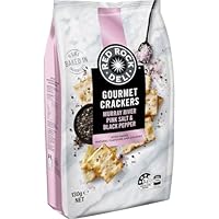 Red Rock Deli Gourmet Crackers with Murray River Pink Salt and Black Pepper 130 g