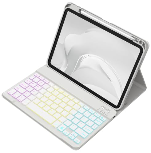Image of Akkerds for iPad A16 Case with Keyboard - 7 Colors Backlit Keyboard for iPad 10th Generation /iPad Air 11 Inch - Wireless Folio Cover for iPad Air 10.9 Inch /iPad Pro 11 Inch 2022 /2021 /2020 (Gray)