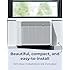 Windmill 6,000 BTU Window Air Conditioner - Cools up to 250 Sq. Ft. - Easy Install, Voice-Enabled, Remote Control & App Control, Energy-Efficient AC Unit for Small Spaces