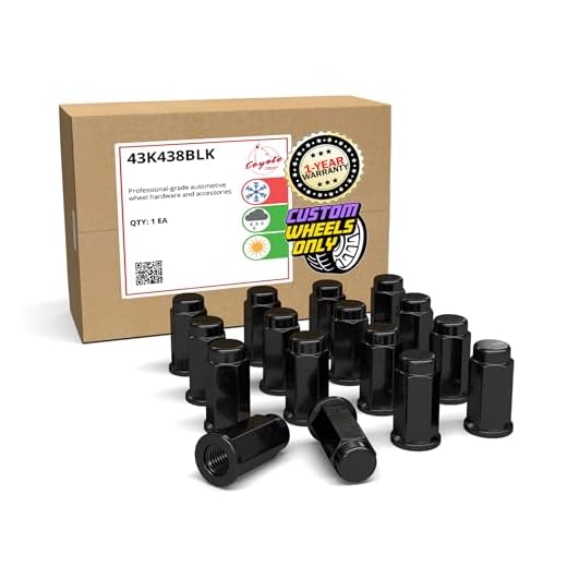 Wheel Accessories Parts 16 Pcs M10x1.25 Thread Flat Seat 28mm 1.10" Long Lug Nuts Black 14mm Hex Fits Artic Cat Polaris Yamaha