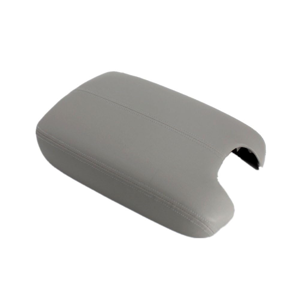 Ezzy Auto Gray Leather Suture Console Armrest Lid Cover for 2008 2009 2010 2011 2012 Honda Accord Center Console Cover Lid