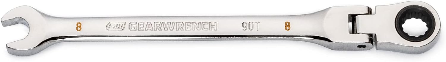 GEARWRENCH 8mm 4 Degree Swing Arch 12 Point Flex Head Ratcheting Combination Wrench - 86708