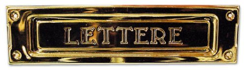 Buca Per Lettere per Posta in Ottone Stampato Finitura Ottone