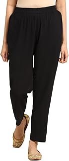 rangita Women Rayon Solid Ankle Length Straight Pant Price In India
