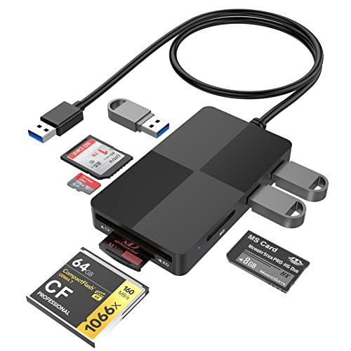 Sd Card Reader 8-In-1 Usb3.0 Multi Memory Card Reader Adapter For Sd/Sdxc/Sdhc/Micro Sd/Cf/Xd/Ms/Mmc Card, Plug& Play, Compatible With Windows, Macos, Linux And Android #TOP9