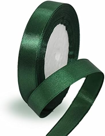 Gold Satin Ribbon 25mm x 23 Meters, Solid Color Fabric Present Ribbon for Crafting, Gift Wrapping, Bows Making, Floral Arrangement, DIY Sewing Projects, Bridal Bouquet and Festival Decoration