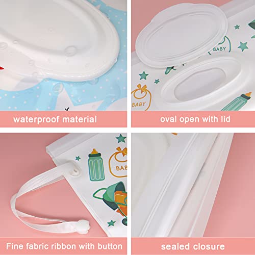 Dommare 4 Pack Baby Wipes Dispenser, Refillable Travel Wet Wipes Holder Portable Reusable Wipe Case Lightweight Waterproof With Sealed Zipper To Keep Wipes Clean And Moist… #TOP1