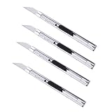 4PCS Snap-Off Utility Knife Retractable Box Cutter 9mm Blade for Cardboard Office Home Use Art DIY C