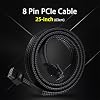 YEZriler 8 Pin PCIe Cable for EVGA Power Supply, PCIe 8 Pin Male to (6+2) Male PCI Express Power Adapter Sleeved 25-inch (63cm)