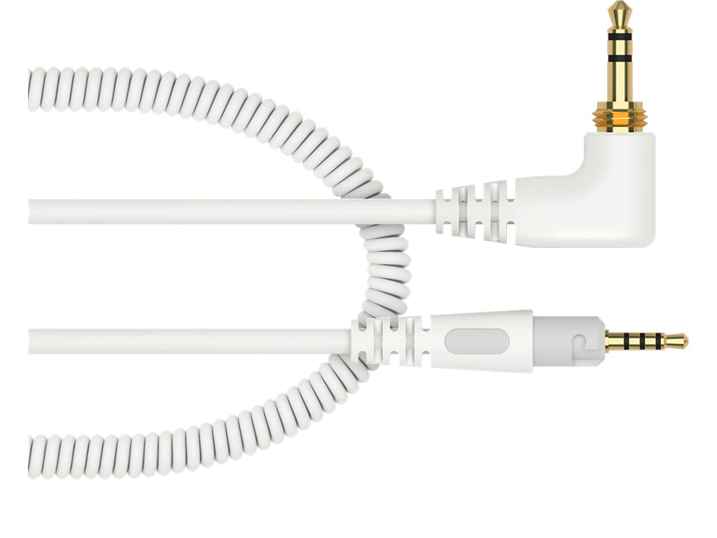 pioneer HC-CA0701-W Replacement Cable for Pioneer HDJ-S7 Headphones (White, Coiled)