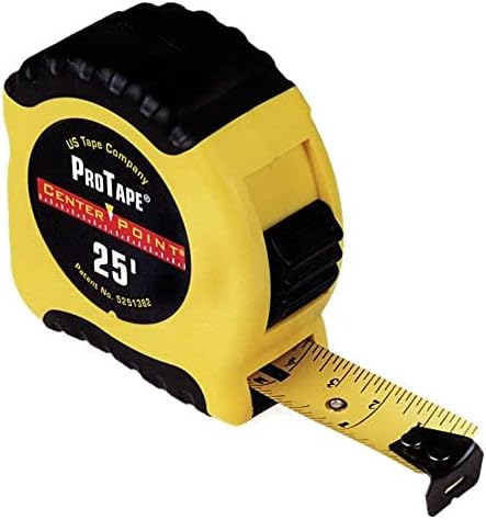 US Tape 50035 ProTape XR Series 1" x 25' CenterPoint Tape; yellow case