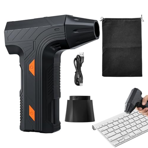 Espolvador eléctrico de aire comprimido | 80000 RPM portátil bajo ruido 3 velocidades | Mini soplador para teclado y aire con ventilador | para el hogar, oficina, estudio, teclados de ordenador, PC
