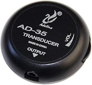AD-35 Mini Piezo Pickup Contact Microphone Transducer with 3 Meters Cable for Acoustic Classical Folk Guitar
