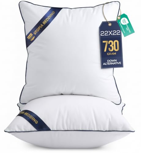 Utopia Bedding 22x22 Throw Pillow Inserts Decorative Pillows Pack of 2
