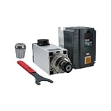 CNC Air Cooled Spindle 6KW 6000W 220V 300Hz 18000RPM Air Cooled Spindle+ 7.5KW 220V Huan Yang VFD +1pcs ER32+Wrench
