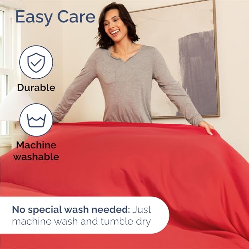 Image of King 6 Piece Bed Sheet Set - Comfy, Breathable & Cooling Bed Sheets - Red | Ultra Soft Hotel Luxury Bedding Set w / 8-16 Inch Deep Pockets - 1 Flat & 1 Fitted Sheet & 4 Pillowcases - Wrinkle & Fade Free