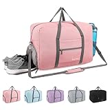 Tamaño y construcción: Dimensiones cuando está llena: 47.5 x 23 x 32cm con 35L de capacidad, se pliega 33 x 25 x 5cm, y pesa sólo 1.2lbs, que es más ligero que la mayoría de otras bolsas de gimnasio. Cuenta con asas dobles y una correa para el hombro ajustable, desmontable y acolchada para una comodidad total.