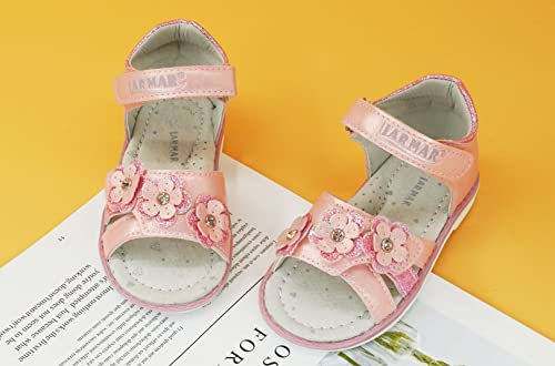 Larmar Girl's Sandals Kid's Boy's Sport Water Sandals Soft Sole Close Toe Sport Beach Sandals Outdoor (Toddler/Little Kid/Big Kid) Pink 10 Toddler 27 Eu #TOP4
