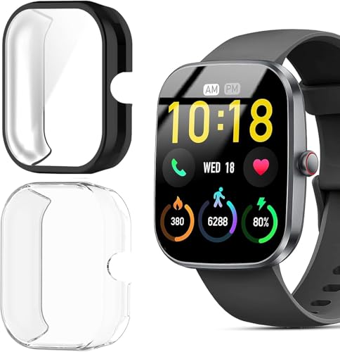 Blueshaweu Funda para reloj inteligente T70 de 1,91 pulgadas, TPU flexible, protección completa con protector de pantalla, resistente a los arañazos, compatible con reloj inteligente Kuizil
