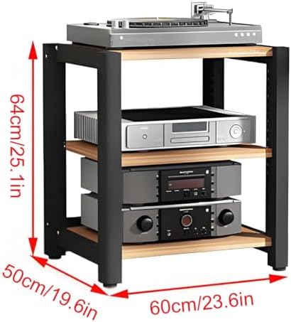 Height-Adjustable 2/3/4/5 Tier AV Cabinet Stand, Tower Rack for DVD Players, Game Consoles, Home Theater Systems, Media Storage Solution, Modern Design