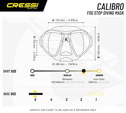 Cressi Calibro Máscara polyvalent para Buceo, apnea Avanzada y submarina Fishing, Unisex Adulto, Verde, Talla única