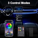 Interior Car LED Strip Lights, 9 in 1 RGB Wireless Ambient Lighting Kit - Image 3