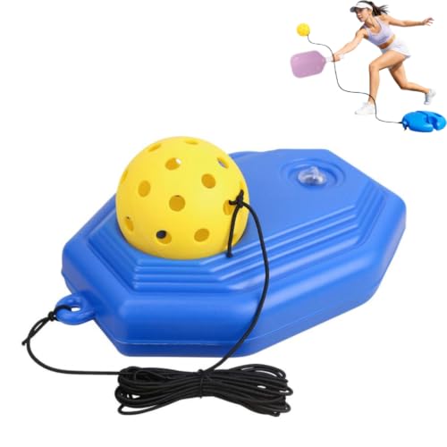 Pickleball Trainer – Pickleball Rebounder with 13FT High-Elasticity Rope & 1 TPR Balls, Double Upgraded Match Buddy Solo Practice Training Aid for
