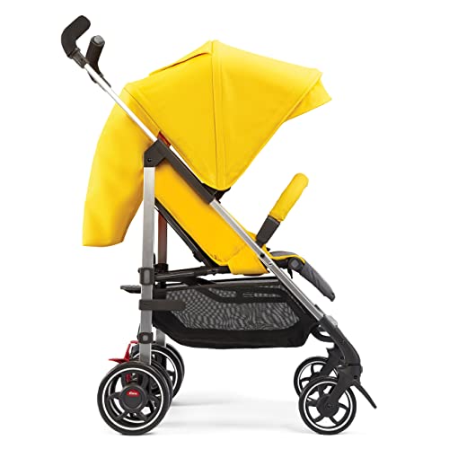 Diono Flexa Umbrella Stroller from Infant to Toddler, Freestanding Slim Fold, Lightweight Umbrella Stroller with Canopy, XL Storage Basket, Yellow Sulphur - Thumbnail 7