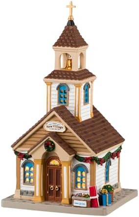 Lemax Bear Creek Chapel - Beleuchtetes Weihnachtsdorf Haus 2024 Mit LED-Lichtern