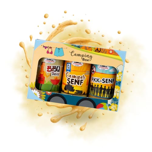 Altenburger Original Campingbox – drei originelle Senfsorten als Geschenk für Männer und Frauen