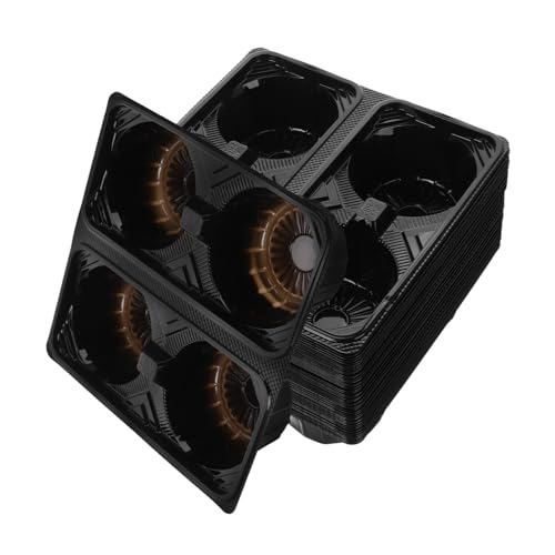 BUGUUYO 50Pcs Coffee Cup Carrier Tray for Takeout Sturdy Slot Beverage Holder for Coffee Milk Tea and Other Drinks Convenient Packing Supply