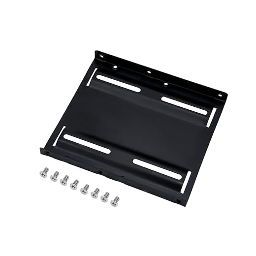 BIGtec Festplatten Adapter SSD HDD Einbaurahmen 2,5" auf 3,5" Wechselrahmen PC Computer Halterung Schienen Mounting Frame schwarz Metall