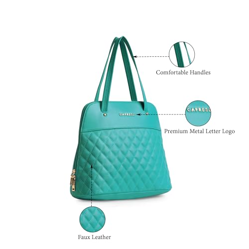 Image of Caprese Syra Satchel Bag, Medium | Stylish Shoulder Bag for Women with Multiple Compartments & Shoulder Strap | Secure Zip Closure | Ideal for Office & Daily Use