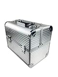Hochwertiges Produkt Extra großer Kosmetikkoffer, Beauty Box, Make-up, Schmuck, Kosmetik, Nägel, Aufbewahrungsbox mit Krokodil-Muster, silber, Einheitsgröße,
