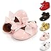 BiBeGoi Neonate Neonate Bowknot Mary Jane Bambino Morbido Antiscivolo Suola Principessa Abito Da Sposa Primo Camminare Appartamenti Prewalker Neonato Balletto Scarpe, a rosa, 12-18 mesi
