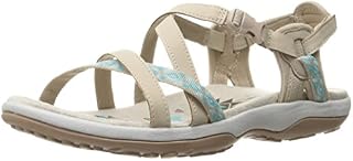 Skechers Women's Regga Slim Keep Close Gladiator Sandal,Taupe/Aqua,8 M US