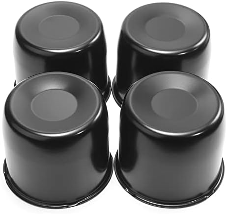 RTRHINOTUNING 4 Coprimozzi Neri Da 130 Mm Per Ruote Di Rimorchi E Camion – A Pressione - 3