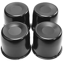 RTrhinotuning 4.25 Inch Center Caps Black Trailers Wheel Center Caps for Rims Push Through Hub Covers for Trucks Trailer Camper RV