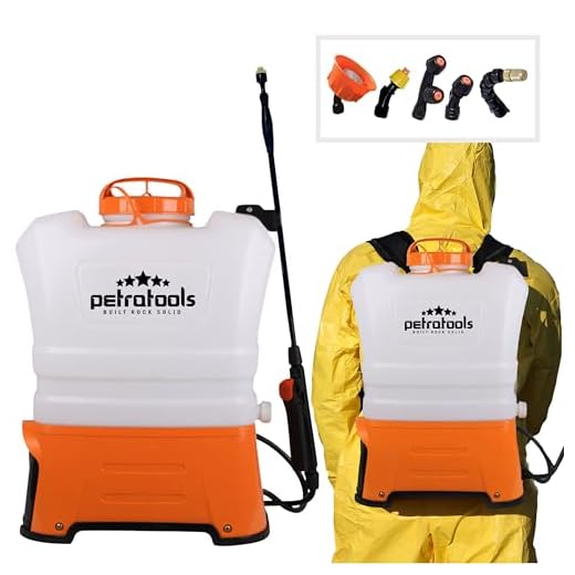 PetraTools Battery Powered Backpack Sprayer - Lawn Sprayers in Lawn and Garden Professional Electric Sprayer, 4-Gallon Battery Powered Sprayer, Multiple Nozzles & Ultra Life Battery - HD4050