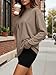 Trendy Queen Womens Spring Tops Oversized Long Sleeve T Shirts 2026 Basic Tee Fall Casual Workout Y2K Clothes Khaki XL