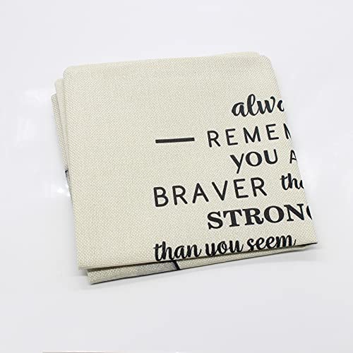 Inspirational Gifts For Daughter Son Pillow Covers Living Room Decor For Her /Him Always Remember You Are Braver Than You Believed 45 X 45 Cm Elephant Throw Pillow Cover #TOP1