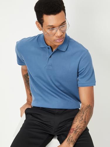 Image of Max Men's Half Sleeves Regular Fit Solid Polo T-Shirt
