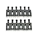 KAISH Set of 6 Stainless Steel Saddles Electric Guitar Bridge Saddle 10.5mm with Black Screws for Strat Tele Guitars
