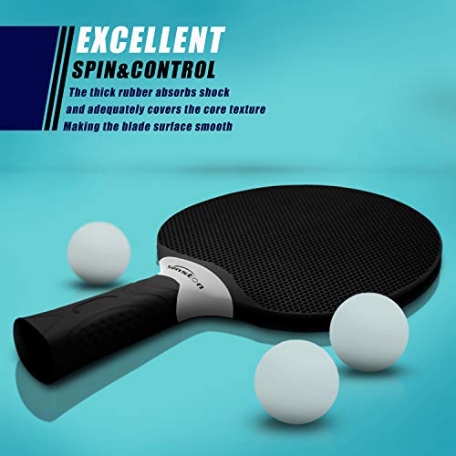 Senston Table Tennis Rackets Set, Professional Table Tennis Racket with 3 Balls, Composite Rubber Ping Pong Paddle Set by Senston - Image 2