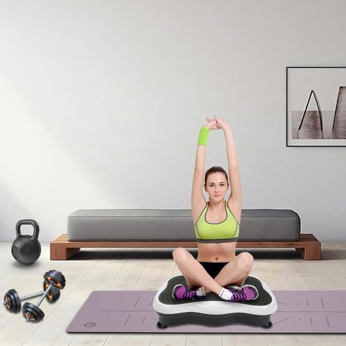 Plataforma vibratoria, física oscilante básica de fitness, oscilante para pérdida de peso, peso máximo, peso del usuario: 120 kg, blanco y negro